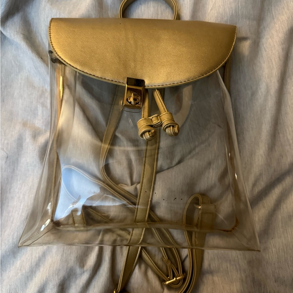 Transparent Gold Women's Backpack
